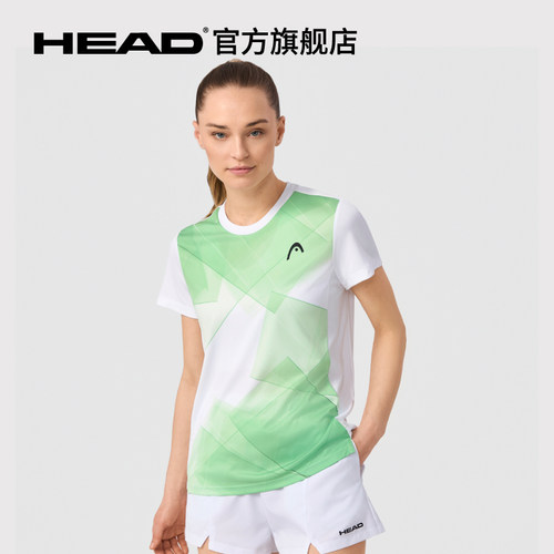 HEAD海德官方2025新款女士舒适运动T恤TIE-BREAK T-Shirt  Women