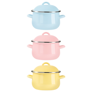 搪瓷猪油罐带盖家用耐高温老式荤油罐双耳大容量储油盆装辣椒油罐