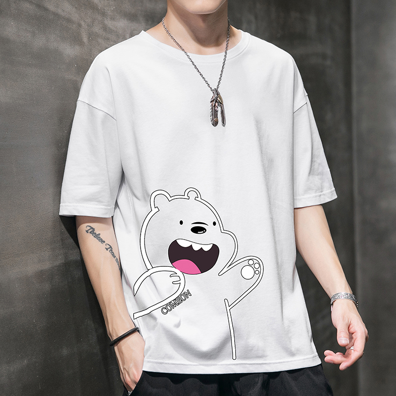 Cotton summer new short sleeve t-shirt men's summer casual round neck half sleeve T-shirt