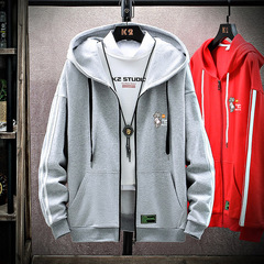 Spring new men's long sleeve cardigan loose sweater casual trend coat