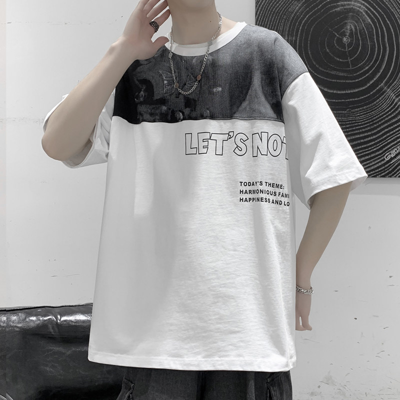 夏季港風潮流百搭休閒寬鬆短袖T恤男女