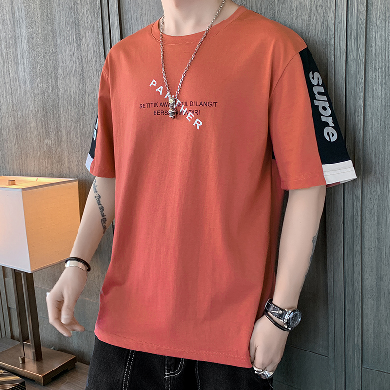 棉夏裝新款短袖男恤男夏季休閒圓領體恤潮