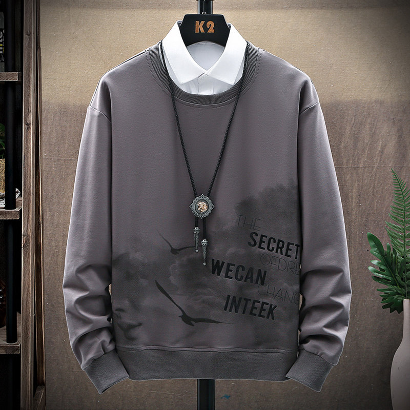 秋季新款掛拍男士時尚套頭衛衣韓版潮男長袖恤