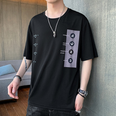 New cotton summer short sleeve men's T-shirt