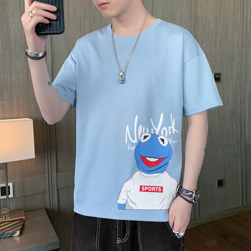 Cotton summer new short sleeve t-shirt men's summer casual round neck half sleeve T-shirt