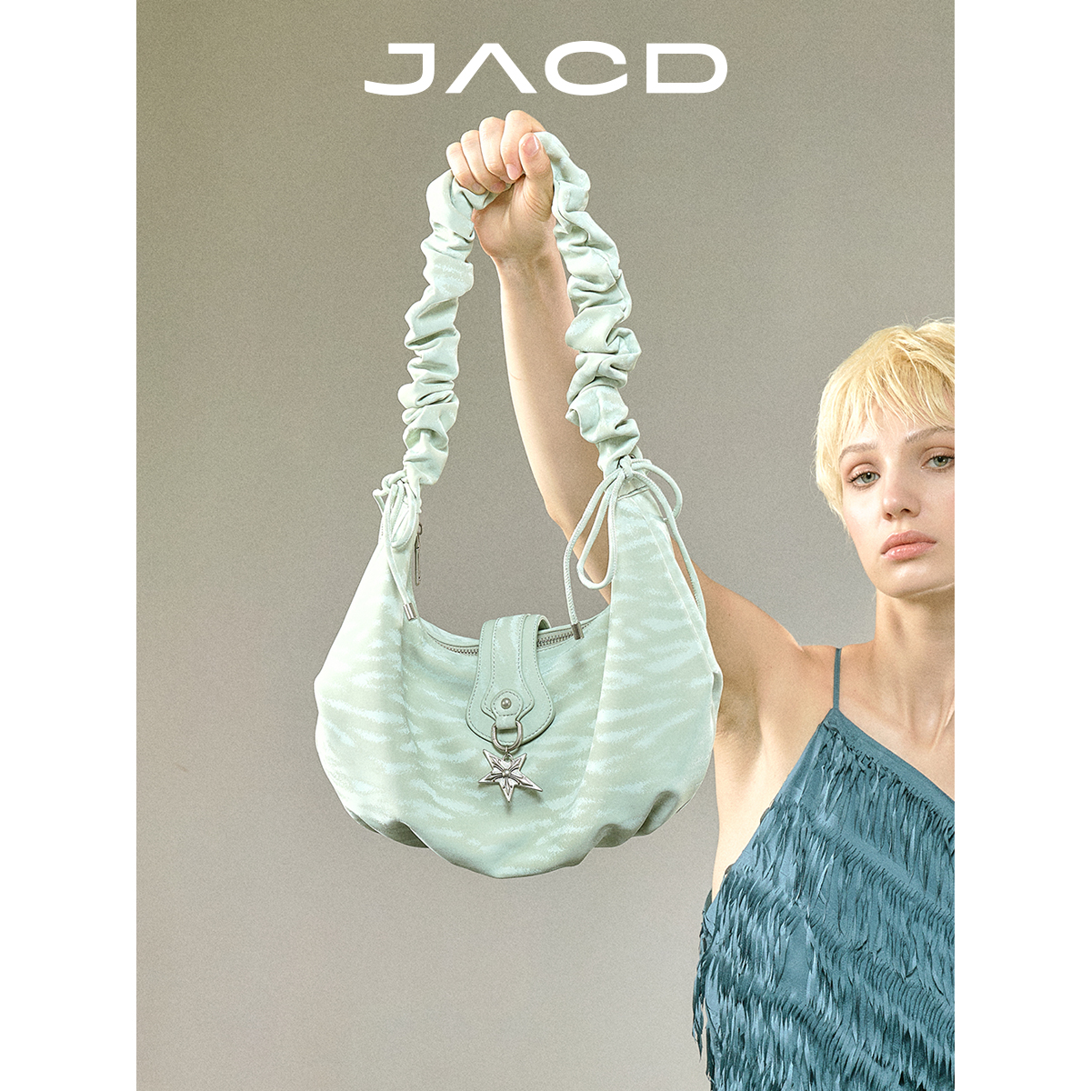 JACD【夏日绰影】云朵褶皱腋下包包女大容量2025新款单肩斜挎包女