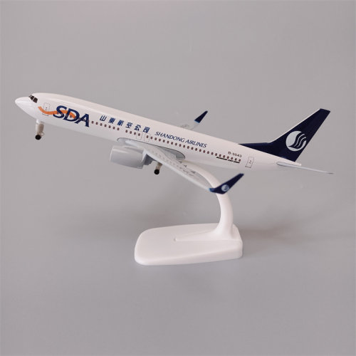 带轮子20cm国航山东航空SDA波音机B737合金仿真飞机模型金属航模