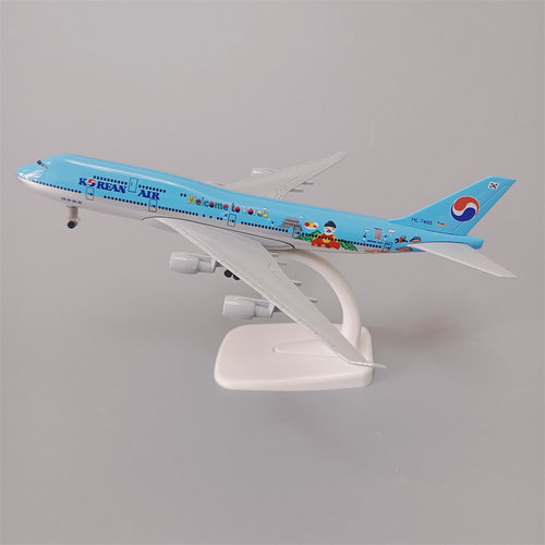 带起落架20cm韩国大韩航空KOREAN AIR波音机B747合金仿真飞机模型