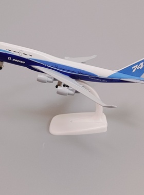 带轮子20cm原型机Boeing波音B747原机型合金仿真飞机模型金属航模