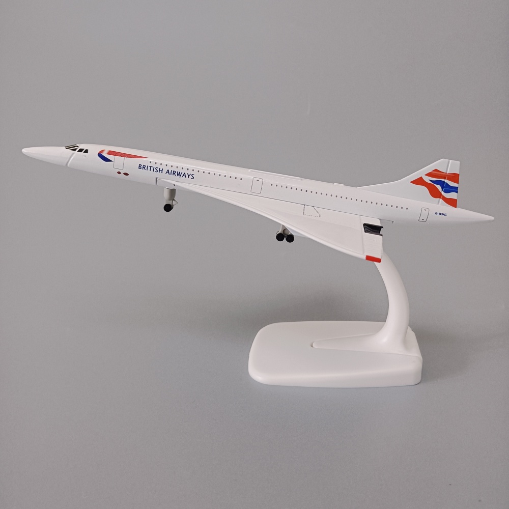带轮子20cm英国航空 协和号 British 合金仿真飞机模型金属航模