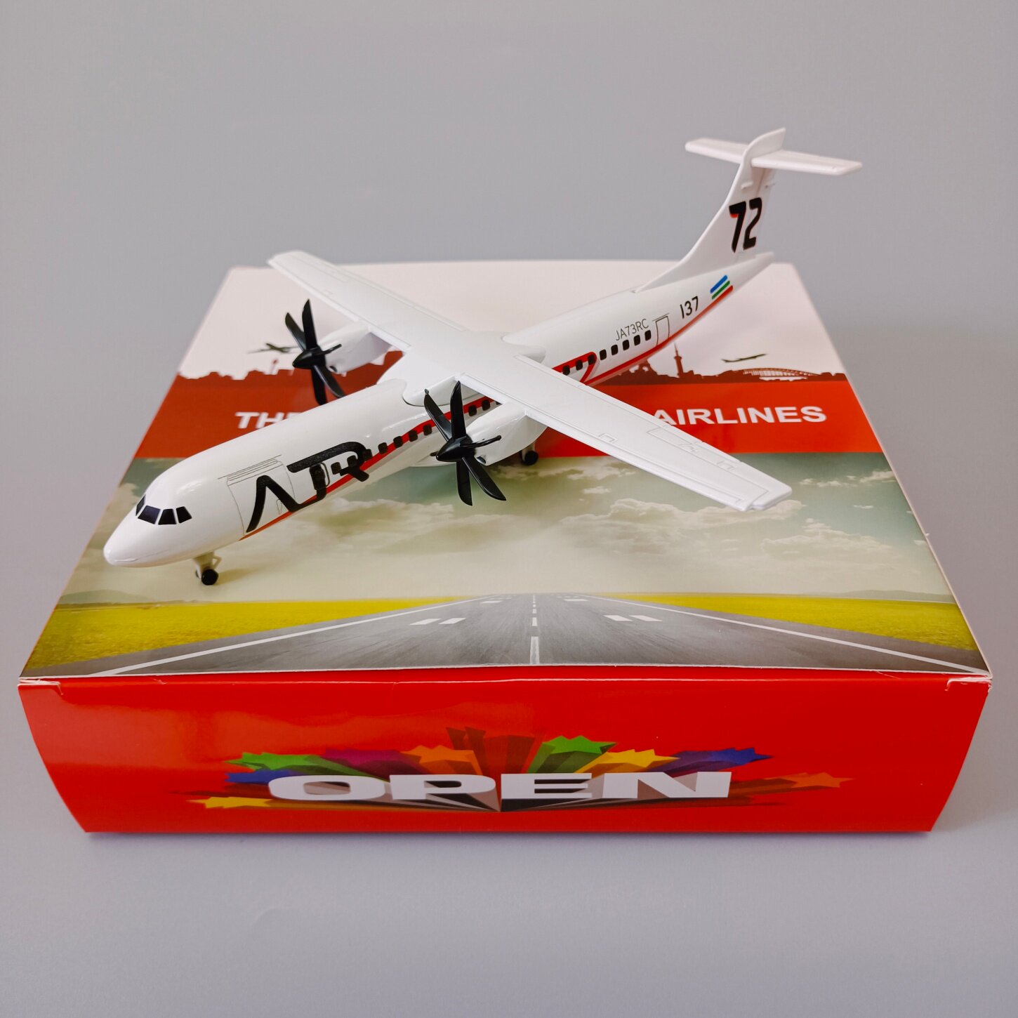 带起落架/螺旋桨 20cm日本航空 ATR-72合金仿真飞机模型金属航模
