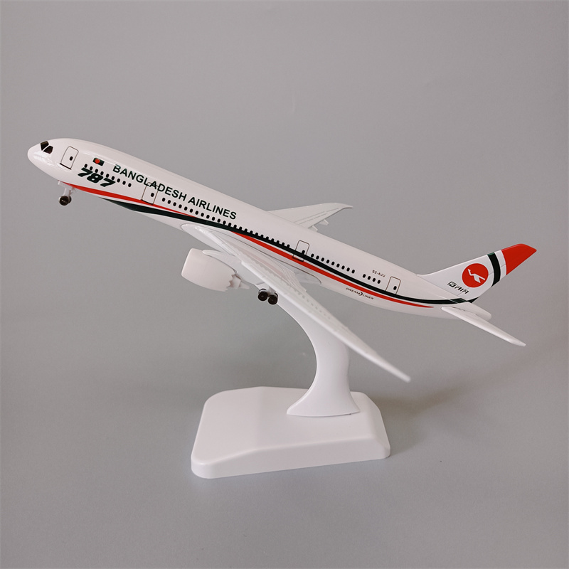 带起落架19CM孟加拉航空波音机B787合金仿真飞机模型金属航模礼品