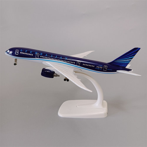 带起落架19cm阿塞拜疆航空波音机B787合金仿真飞机模型金属航模
