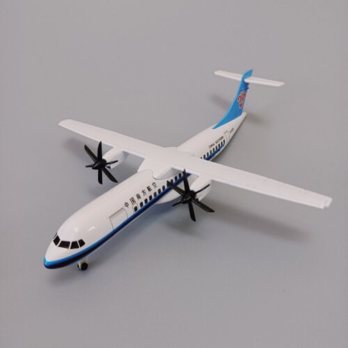 20cm中国南方航空南航ATR合金仿真飞机模型金属航模带轮子/螺旋桨