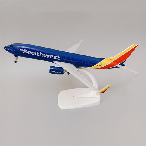 带轮子20cm美西南航空Southwest波音机B737合金仿真飞机模型金属