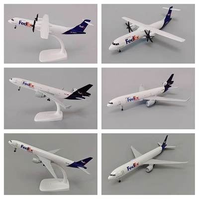 联邦航空FEDEX ATR/麦道/波音B777合金仿真飞机模型金属航模带轮