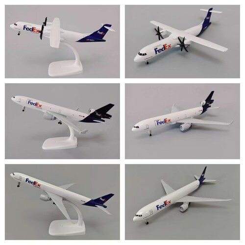 联邦航空FEDEX ATR/麦道/波音B777合金仿真飞机模型金属航模带轮