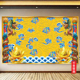 中式 祥云双龙背景壁画神台浪花云纹墙布堂口佛堂道观寺庙墙纸定制