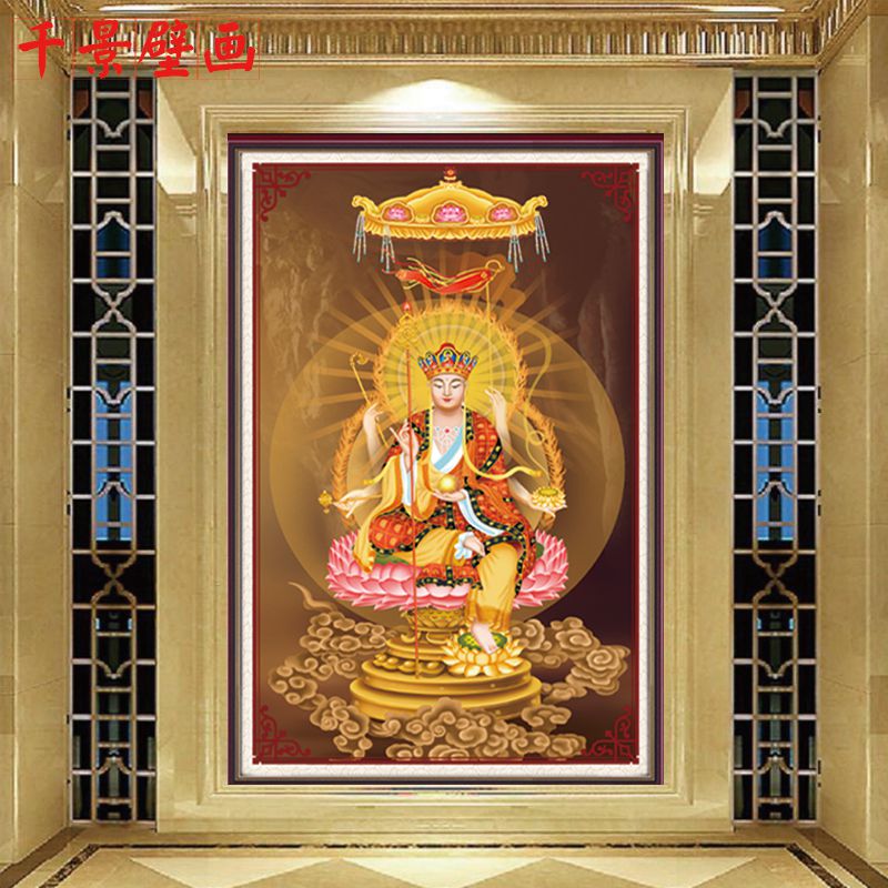 无缝防水防潮地藏王地藏菩萨壁画