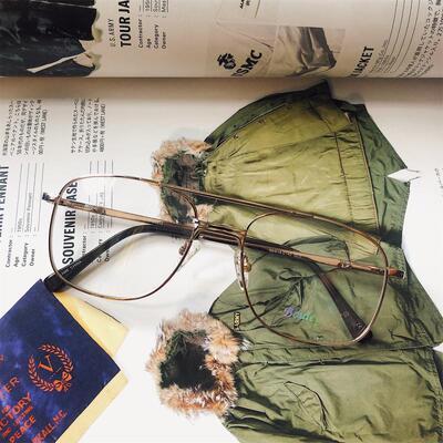 美式风古董双梁金属框架眼镜