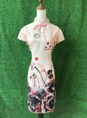 专柜正品 江NZM 92118 春夏款 棉 旗袍 连衣裙