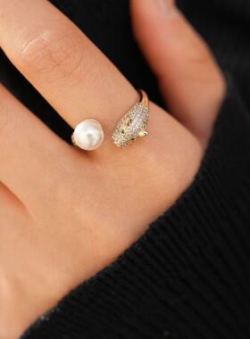 铜合金开口戒指T046  轻奢优雅百搭开口戒指