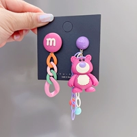 Tide, креативные элегантные милые асимметричные серьги, 2 шт, с медвежатами
