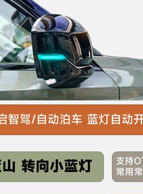 魏牌蓝山后视镜转向小蓝灯自动驾驶转向指示灯