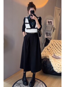 秋装一整套今年流行爆款套装女针织马甲搭配半身裙显瘦气质两件套