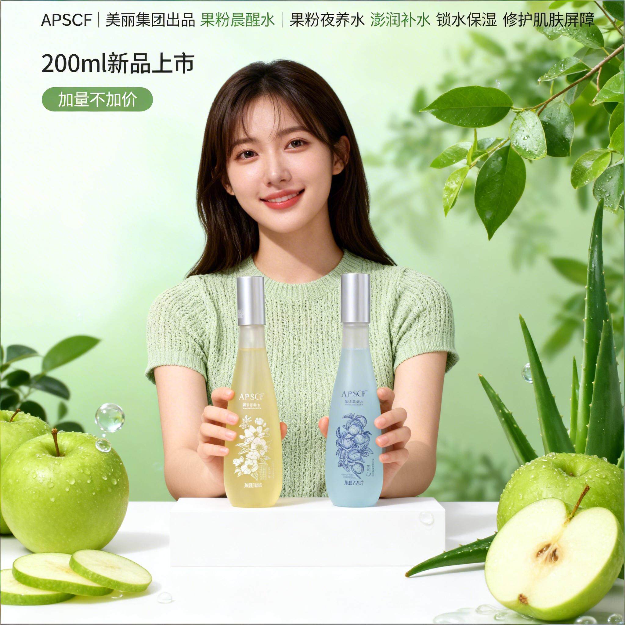 apscf果粉情人水礼盒装晨醒夜养密集补水喷雾细纹美丽集团