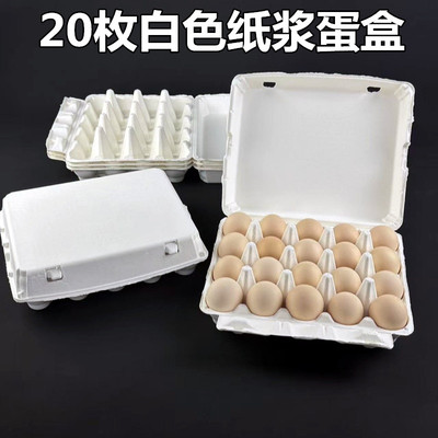 白色纸浆鸡蛋托包装盒礼品收纳盒