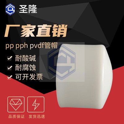 PP热熔承插管帽灰色PPH对焊堵头