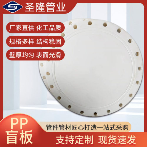 江苏圣隆pp盲板法兰盖frpp盲法兰聚丙烯堵片盖板耐酸碱pp管道配件
