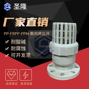 热销聚丙烯pp法兰底阀pph球型底阀frpp热熔承插底阀逆止阀止回阀