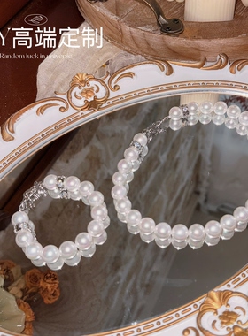 【BAY高端定制】vintage古着法式施家珍珠choker项链锁骨链项圈