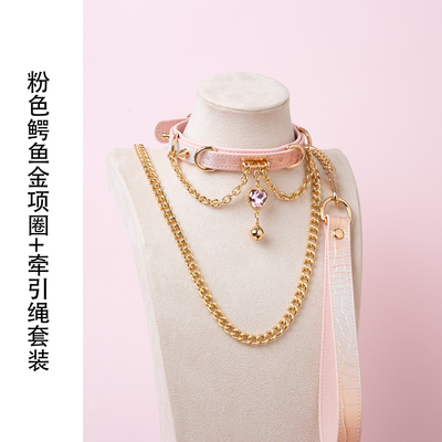 【BAY高端定制】鳄鱼金牛皮项圈小狗puppy女颈带K9脖圈定制choker