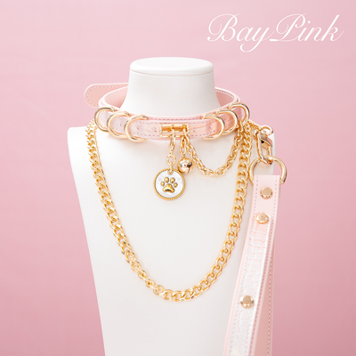 【BAY高端定制】蛇纹牛皮项圈贝母puppy女颈带K9脖圈定制choker