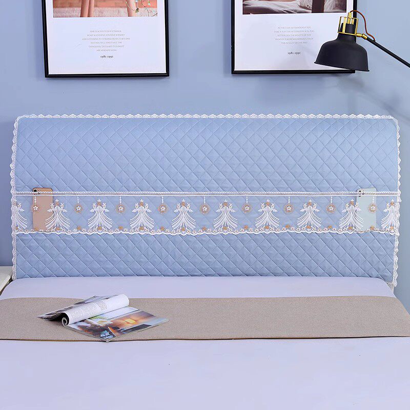 全包新款弹力布艺床头罩防尘套简约现代床头靠背罩实木床头保护套