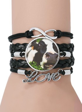 黑色永恒礼品皮革手链