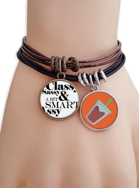 聪明机智小烦人短语双牌饮料手链学校幼儿园装饰