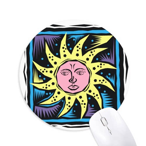 太阳神墨西哥圆形橡胶礼物鼠标垫
