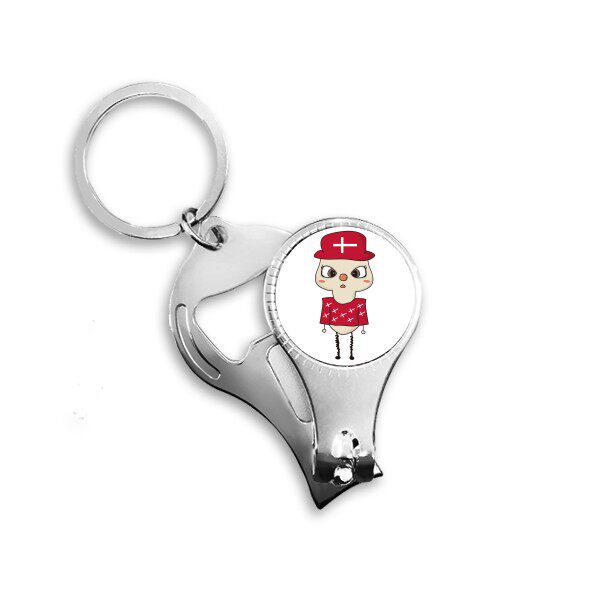 丹麦国家欧洲国旗悠悠 多功能钥匙扣指甲刀指甲剪开瓶器礼物清洁