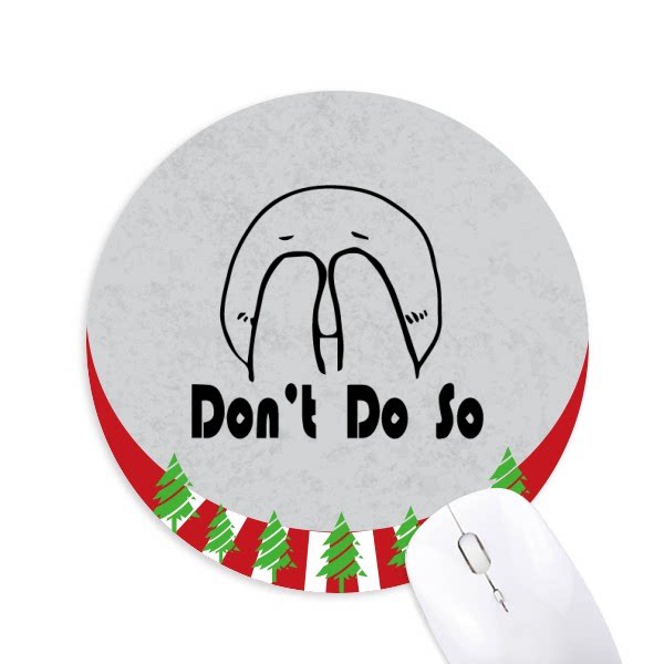 黑色捂脸聊天表情纹样圆形防滑橡胶鼠标垫圣诞装饰学校幼儿园装饰