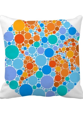 界地图地球插画方形抱枕靠枕沙发靠垫双面含芯礼物学校幼儿园装饰