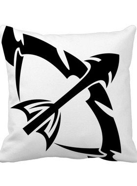 志剪影插画图案方形抱枕靠枕沙发靠垫双面含芯礼物学校幼儿园装饰