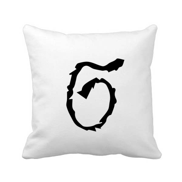 字母西格玛剪影靠枕沙发靠垫双面含芯礼物方形抱枕学校幼儿园装饰