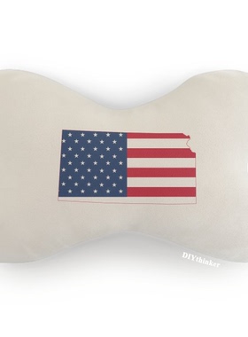斯州美国地图星条旗美国国旗汽车头枕颈枕座椅枕头学校幼儿园装饰