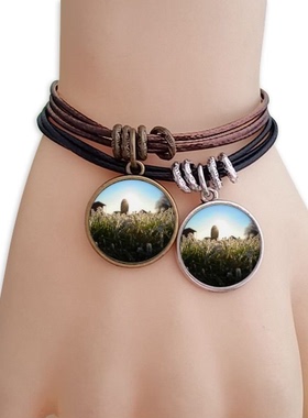 绿色森林自然风情侣礼品手链