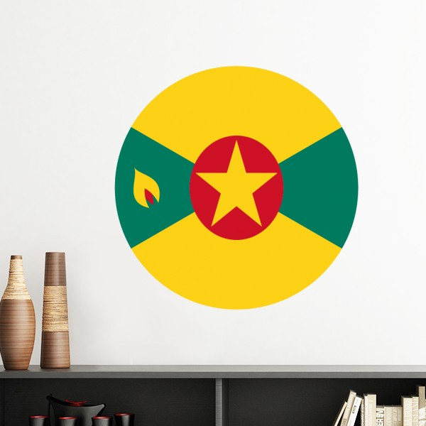 格林纳达北美洲国徽墙贴壁纸房间贴花学校幼儿园装饰