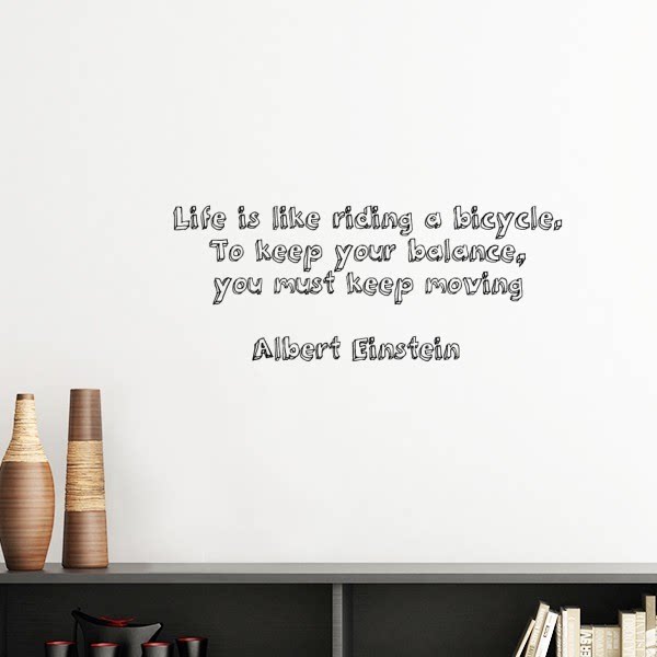 生活就是骑自行车励志名言墙贴壁纸房间贴花学校幼儿园装饰